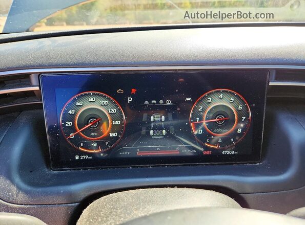 5NTJCDAF0PH071428 2023 HYUNDAI SANTA Gray Vista del cuadro de instrumentos
