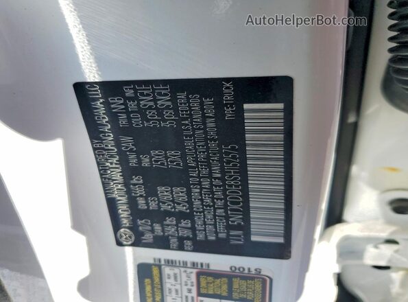 5NTJCDDE8SH152575 2025 HYUNDAI SANTA White Vista del compartimento del motor