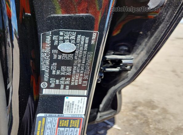 5NTJDDAF9NH011870 2022 HYUNDAI SANTA Black VIN sticker view