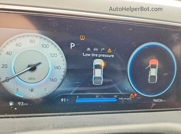 5NTJEDAF0PH040156 2023 HYUNDAI SANTA Black ხელსაწყოთა პანელის ხედი