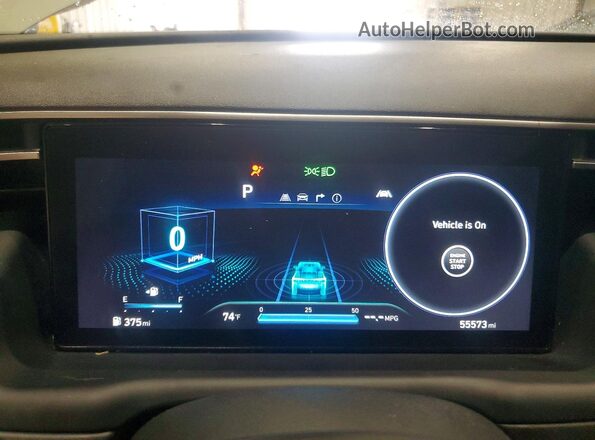 5NTJEDAF7RH078714 2024 HYUNDAI SANTA Green Widok zestawu wskaźników