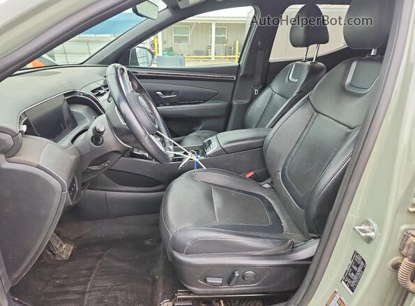 5NTJEDAFXNH005640 2022 HYUNDAI SANTA Зеленый Вид салона спереди