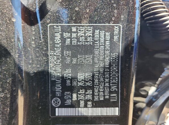 5NTJEDDF0RH115565 2024 HYUNDAI SANTA Black Vista del compartimento del motor