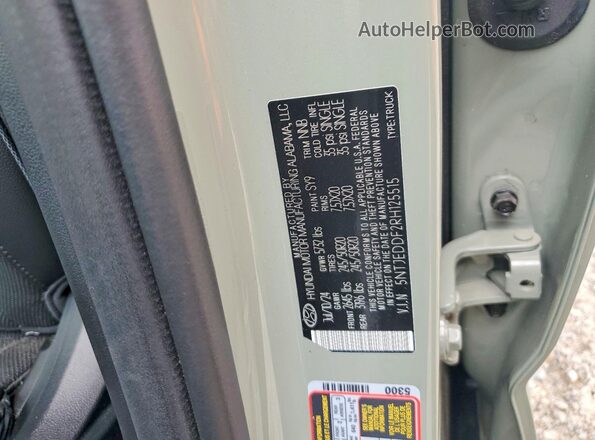 5NTJEDDF2RH125515 2024 HYUNDAI SANTA Green Engine compartment view