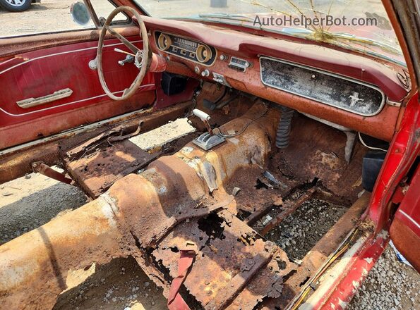5R08T223693 1965 FORD MUSTANG Red Առջևի վահանակի տեսք