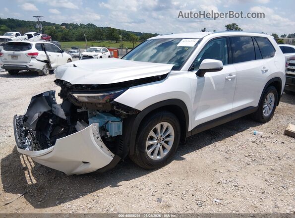 5TDAAAA53RS018407 2024 TOYOTA GRAND HIGHLANDER White წინა მარცხენა ხედი სამი მეოთხედიდან