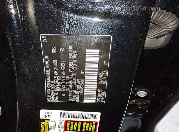 5TDAAAA57TS040871 2026 TOYOTA GRAND Black VIN կոդի պիտակի տեսք