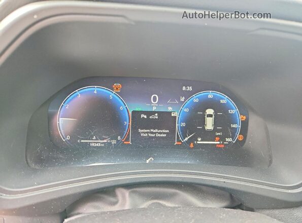 5TDAAAA5XSS031208 2025 TOYOTA GRAND White Вид щитка приладів