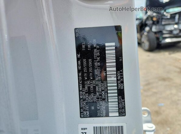 5TDAAAA64TS018660 2026 LEXUS TX White VIN sticker view