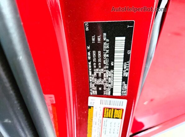 5TDAAAB50SS087382 2025 TOYOTA GRAND Red VIN կոդի պիտակի տեսք