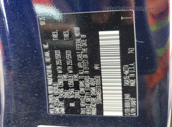 5TDAAAB55TS109930 2026 TOYOTA GRAND Blue 360 interior view