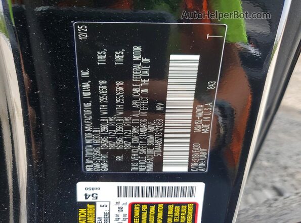 5TDAAAB57TS121268 2026 TOYOTA GRAND Black Vista interior de 360 grados