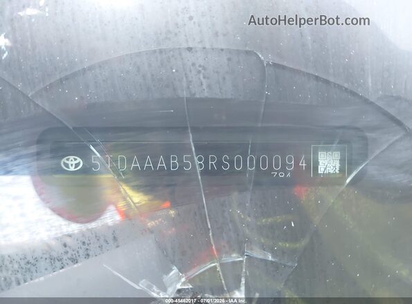 5TDAAAB58RS000094 2024 TOYOTA GRAND HIGHLANDER Black Vista del compartimento del motor