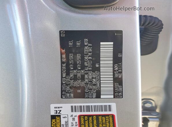 5TDAAAB62SS025927 2025 LEXUS TX Silver Սալոնի 360 աստիճան տեսք