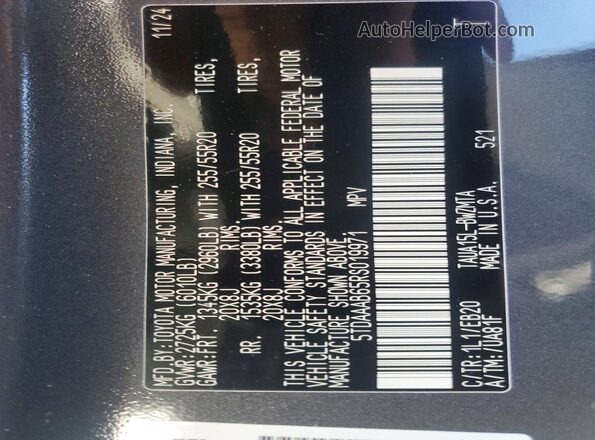 5TDAAAB65RS019971 2024 LEXUS TX Gray Engine compartment view