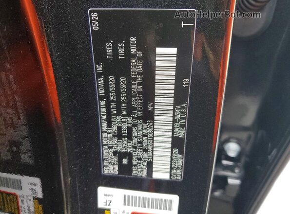 5TDAAAB6XTS080241 2026 LEXUS TX Черный Вид наклейки с VIN-кодом
