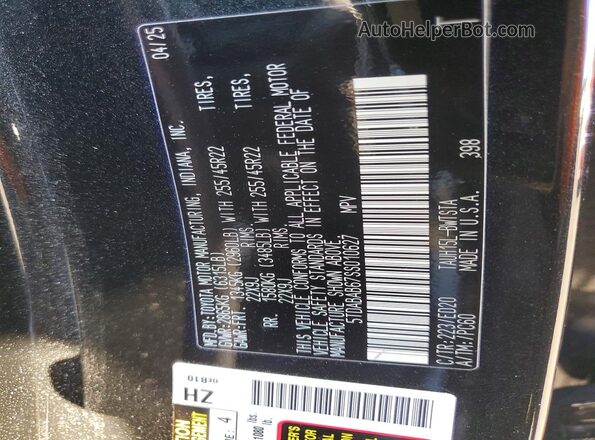 5TDABAB67SS010627 2025 LEXUS TX Black Սալոնի 360 աստիճան տեսք