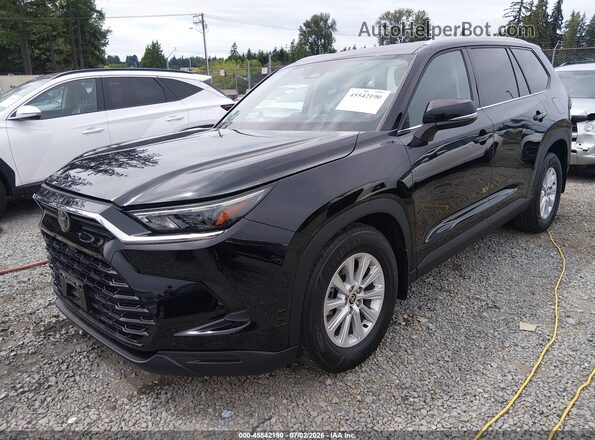 5TDACAB52RS027186 2024 TOYOTA GRAND HIGHLANDER Black წინა მარცხენა ხედი სამი მეოთხედიდან