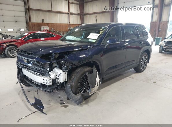 5TDADAB50SS017209 2025 TOYOTA GRAND HIGHLANDER Blue წინა მარცხენა ხედი სამი მეოთხედიდან