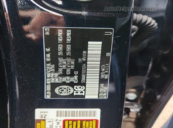 5TDADAB51SS016344 2025 TOYOTA GRAND Black Вид наклейки з VIN-кодом