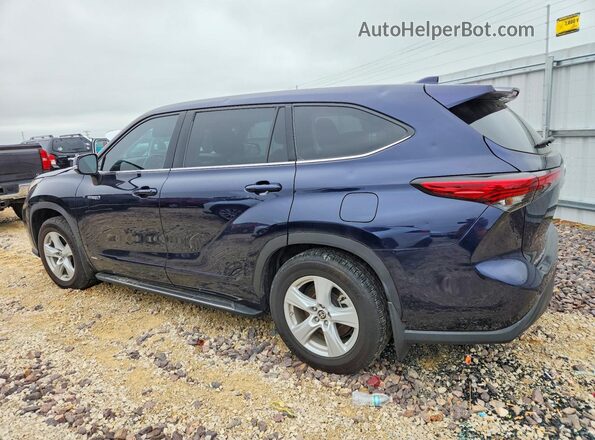5TDBBRCH4LS503864 2020 TOYOTA HIGHLANDER Blue Задня ліва чверть