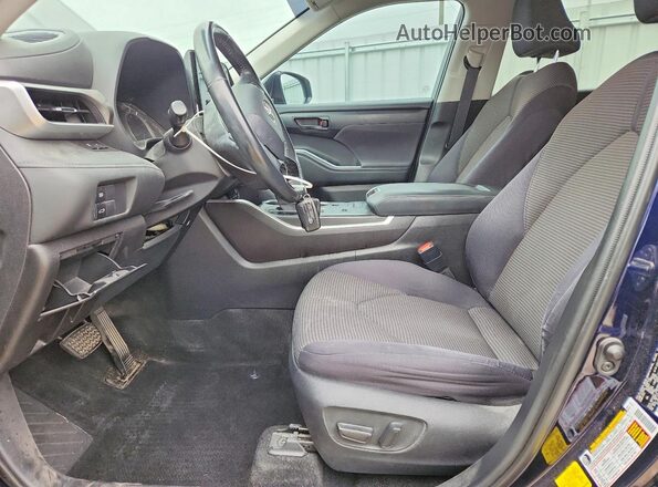 5TDBBRCH4LS503864 2020 TOYOTA HIGHLANDER Blue Вид салону спереду