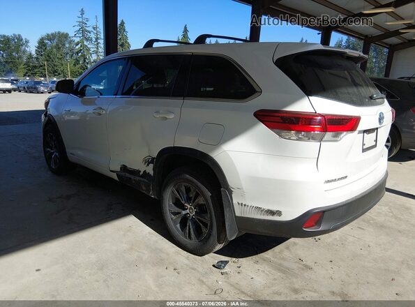 5TDBGRFH5JS051109 2018 TOYOTA HIGHLANDER HYBRID White Задня ліва чверть