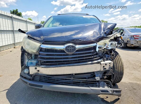 5TDBKRFH0GS267019 2016 TOYOTA HIGHLANDER Black Widok z przodu
