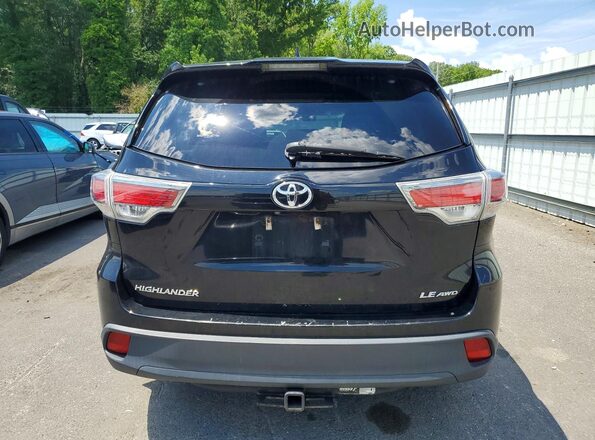 5TDBKRFH0GS267019 2016 TOYOTA HIGHLANDER Black Widok z tyłu