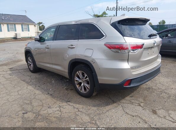 5TDBKRFH0GS268221 2016 TOYOTA HIGHLANDER Золотой Задняя левая четверть