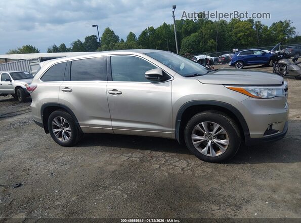 5TDBKRFH0GS268221 2016 TOYOTA HIGHLANDER Золотой Вид задней части салона