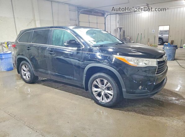 5TDBKRFH2GS250416 2016 TOYOTA HIGHLANDER Black Передня права чверть