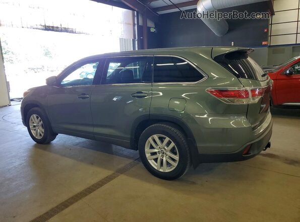 5TDBKRFH2GS269323 2016 TOYOTA HIGHLANDER Green უკანა მარცხენა