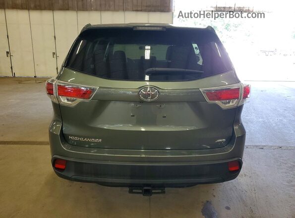 5TDBKRFH2GS269323 2016 TOYOTA HIGHLANDER Green უკანა ხედი