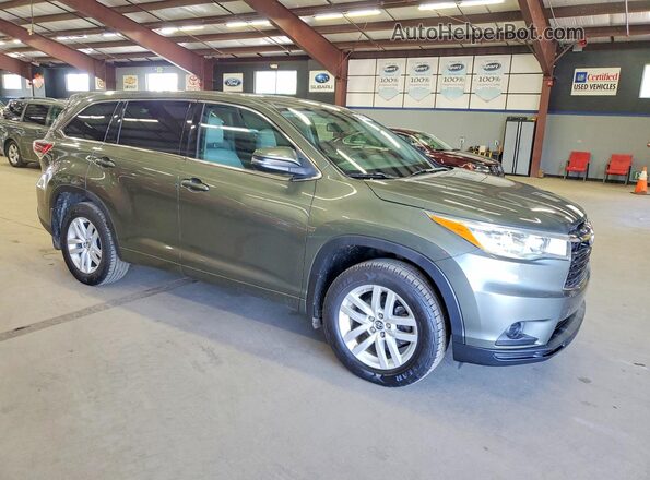 5TDBKRFH2GS269323 2016 TOYOTA HIGHLANDER Green წინა მარჯვენა
