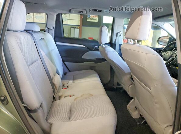 5TDBKRFH2GS269323 2016 TOYOTA HIGHLANDER Green უკანა სალონის ხედი