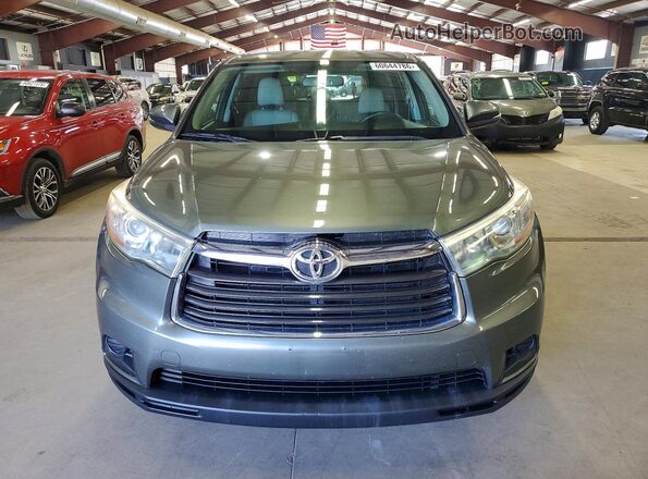 5TDBKRFH2GS269323 2016 TOYOTA HIGHLANDER Green წინა ხედი