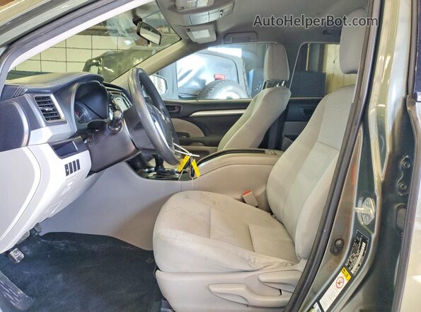5TDBKRFH2GS269323 2016 TOYOTA HIGHLANDER Green წინა სალონის ხედი