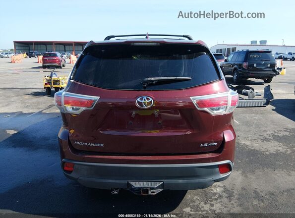 5TDBKRFH2GS337099 2016 TOYOTA HIGHLANDER Темно-бордовый 