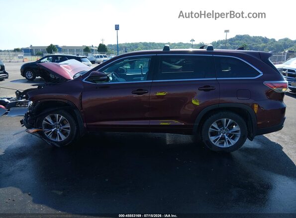 5TDBKRFH2GS337099 2016 TOYOTA HIGHLANDER Темно-бордовый Панорамный вид салона 360°