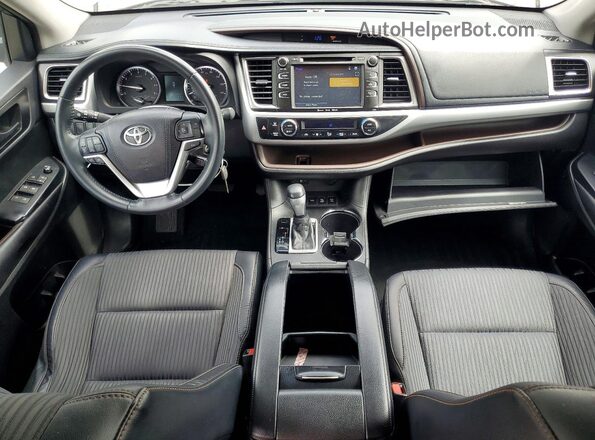5TDBKRFH3GS299334 2016 TOYOTA HIGHLANDER Gray Առջևի վահանակի տեսք