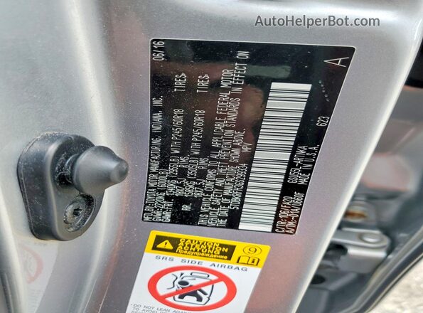 5TDBKRFH3GS299334 2016 TOYOTA HIGHLANDER Gray Սալոնի 360 աստիճան տեսք