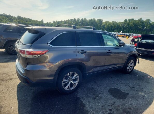 5TDBKRFH3GS329691 2016 TOYOTA HIGHLANDER Gray უკანა მარჯვენა