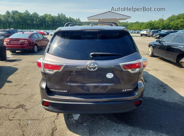 5TDBKRFH3GS329691 2016 TOYOTA HIGHLANDER Gray უკანა ხედი