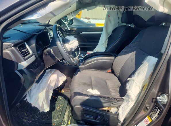 5TDBKRFH3GS329691 2016 TOYOTA HIGHLANDER Gray წინა სალონის ხედი
