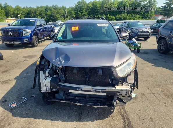 5TDBKRFH3GS329691 2016 TOYOTA HIGHLANDER Gray წინა ხედი