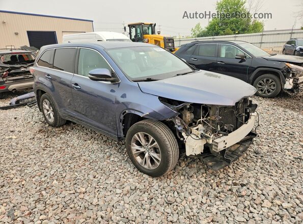 5TDBKRFH3GS344854 2016 TOYOTA HIGHLANDER Blue წინა მარჯვენა