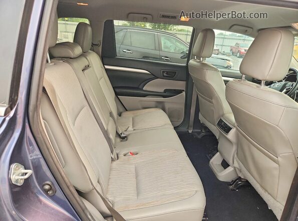 5TDBKRFH3GS344854 2016 TOYOTA HIGHLANDER Blue უკანა სავარძლების ხედი