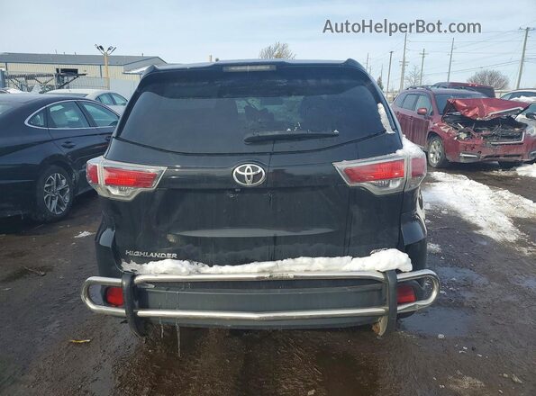 5TDBKRFH6GS259281 2016 TOYOTA HIGHLANDER Black Հետևի տեսք