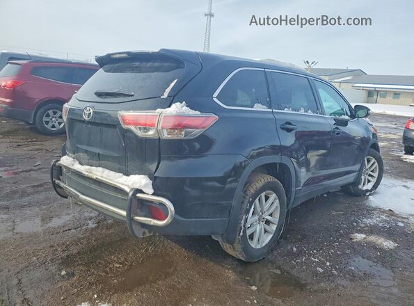 5TDBKRFH6GS259281 2016 TOYOTA HIGHLANDER Black Հետևի աջ